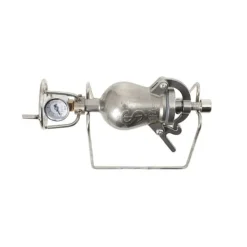 Popcornmaskiner>Popcornmaskine - Manuel popcorngryde - Rustfrit stål - Til komfur og åben flamme - Tyk bund - Mini