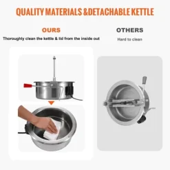 Popcornmaskine 1615W, 16 Oz, bordplade-hjemmaskine i rød, hurtig opvarmning, perfekt til film-aftener og fester. Best