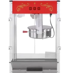 Popcornmaskine 1615W, 16 Oz, bordplade-hjemmaskine i rød, hurtig opvarmning, perfekt til film-aftener og fester. Best