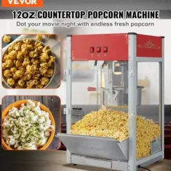 Popcornmaskine, 45.8x38x76.8 cm, Rød, hærdet glas Outlet