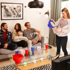 Popcornposer, 16x10,5x10,5 cm, Rød-Hvid Best