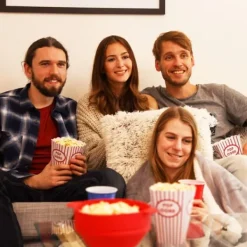 Popcornposer, 16x10,5x10,5 cm, Rød-Hvid Best