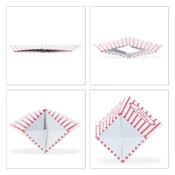 Popcornposer, 16x10,5x10,5 cm, Rød-Hvid Best