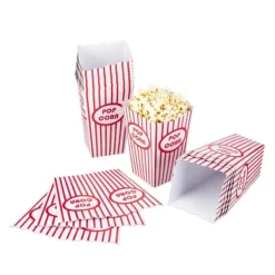 Popcornposer, 16x10,5x10,5 cm, Rød-Hvid Best