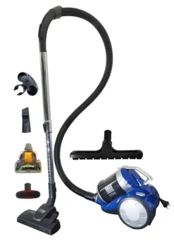 Gulvstøvsugere>Poseløs cyklonstøvsuger med et sæt spidser og et 900w piskeris