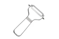 SAMURA Madskrællere & Udkernere>Premium japansk stål grøntsagsskræller med lige klinge – Holdbart køkkenredskab i rustfrit stål til ubesværet skrælning og madforberedelse