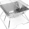 Praktisk & Hopfældelig Grill, Sølv New