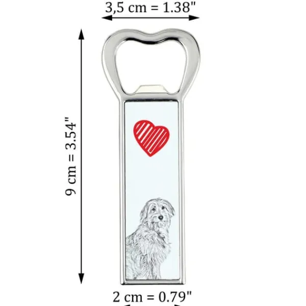 Pyrenean Sheepdog I - flaskeåbner med en hund, personlig køleskabsåbner, unik gave til en mand fra Art-Dog Sale