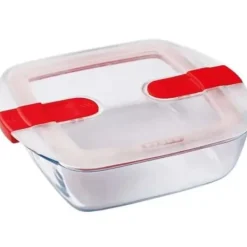 Beholdere Til Madopbevaring>PYREX - COOK & HEAT - Fyrkantig glaslåda med lock 20 * 17 cm