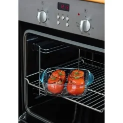 PYREX - COOK & HEAT - Fyrkantig glaslåda med lock 25 * 22 cm New