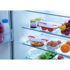 PYREX - COOK & HEAT - Fyrkantig glaslåda med lock 25 * 22 cm New