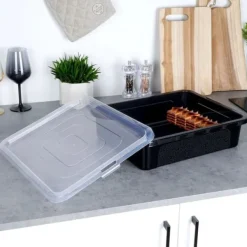 REKTANGULÆR KAGEBEHOLDER 40x33cm MED LÅG 259248