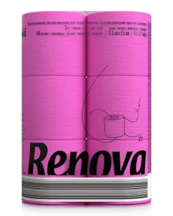 Toiletpapir>Renova Pink Duftende Toiletpapir 16,1 m 3-lags 140 ark 6 ruller