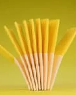 Papirlommetørklæder>Renova Røde etiketservietter gule 6x9 stk.