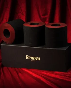 Toiletpapir>RENOVA Rouge & Noire luksustoiletpapir 4-lags 3 ruller