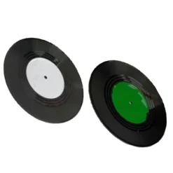 Bordskånere Til Glas>Retro Funny Recordings Disk Coasters til Drink Bars Kaffe