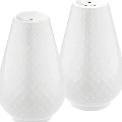Salt- & Peberstrøere>Rhombe Salt and Pepper Shakers, H 7cm - Lyngby Porcelæn