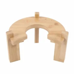 Risdispenser, 7,5 liters kapacitet, glas og bambusmateriale, dimensioner 20 cm diameter x 45 cm højde, tætsluttende og støvafvisende design