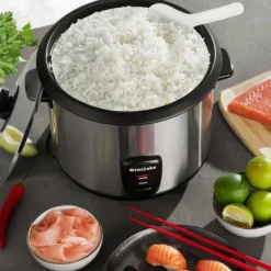 Riskoger med dampindsats, 1,8 l, varmefunktion - sølv Sale