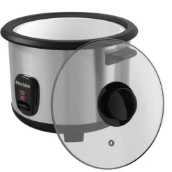 Riskoger med dampindsats, 1,8 l, varmefunktion - sølv Sale