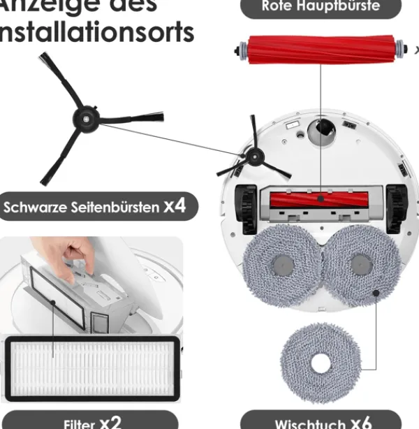 Støvsugertilbehør>Roborock Qrevo S/Qrevo Pro/Qrevo MaxV Robotstøvsugertilbehør