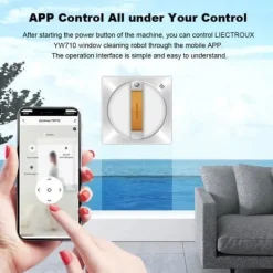 Robot Fönsterskrapa - LIECTROUX - YW710 - Dubbel Spraying - Röstassistent - Hastighet 3,5 minm Best