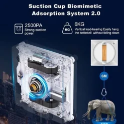 Robot Fönsterskrapa - LIECTROUX - YW710 - Dubbel Spraying - Röstassistent - Hastighet 3,5 minm Best