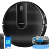 Robotstøvsugere>Robotstøvsuger, 4000Pa sugeevne, HEPA-filtrering,Sort