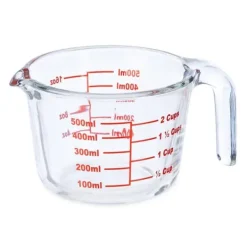 Robust målebæger i glas 500 ml Best