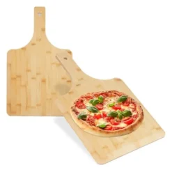 Robust pizzaskraber i bambus, sæt med 2 Best