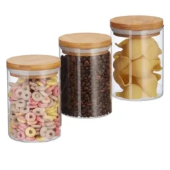 Robust sæt med 3 glasopbevaringsglas à 600 ml Hot