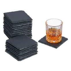 Robust sæt med 20 skiferborde 10x10 cm Online