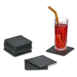 Robust sæt med 10 skiferunderlag 10x10 cm New