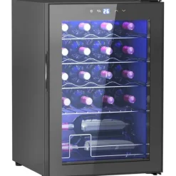 Rootz 20 Bottle Lille vin køleskab - Mini Beverage Cooler - Stille afkøling - 53L kapacitet - 43W x 45d x 64H cm Outlet
