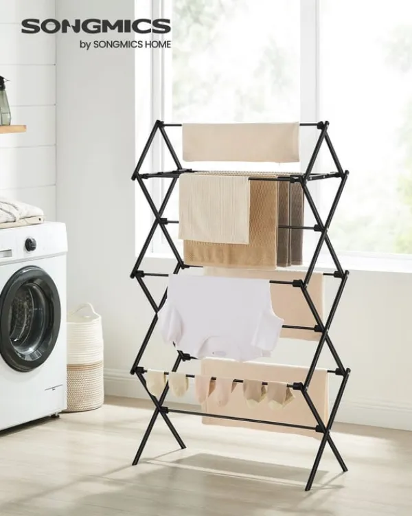 Rootz bærbar campingstol i sort stål - Sammenklappelig strandstol - Letvægts udendørsstol - Stål- og PP-konstruktion - 37 cm x 75 cm x 135,1 cm - Komp | CDON Online