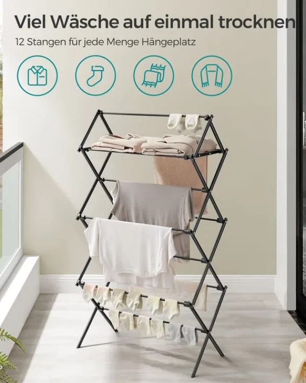 Rootz bærbar campingstol i sort stål - Sammenklappelig strandstol - Letvægts udendørsstol - Stål- og PP-konstruktion - 37 cm x 75 cm x 135,1 cm - Komp | CDON Online