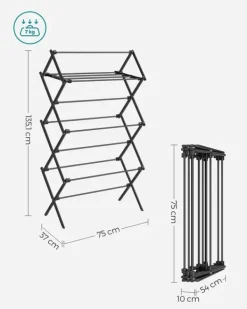 Rootz bærbar campingstol i sort stål - Sammenklappelig strandstol - Letvægts udendørsstol - Stål- og PP-konstruktion - 37 cm x 75 cm x 135,1 cm - Komp | CDON Online