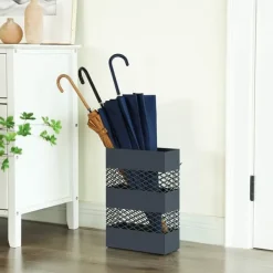 Opbevaringskroge & Hylder>Rootz Paraplystativ - Vandopsamler - Paraplyholder - 28 x 12 x 41 cm - Metal - Antracit