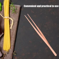 Rose Gold Rustfrit Stål Køkkenpincet Madklemme - Tandstikker Madlavningsværktøj til Hjemmebrug Sale