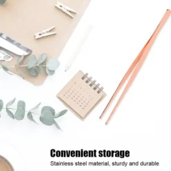 Rose Gold Rustfrit Stål Køkkenpincet Madklemme - Tandstikker Madlavningsværktøj til Hjemmebrug Sale