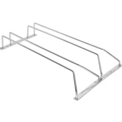 Rostfritt stål dubbelrad vinglas Ställvaruställ Hängande Stemware Hållare under skåpM Outlet