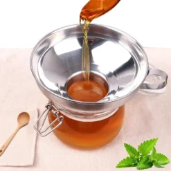 Tragte>Rostfritt stål Konservtratt med bred mun Köksmatlagningsredskap Prylar Tratt med handtag för sylt