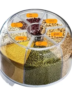 Rotationsdispenser til opbevaring og dispensering af foder og spirer - 6 rum Sale