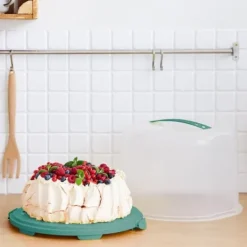 Kagedåser>Rotho Fresh Cake Box XL 35,5x34,5x26 cm Mistelten Grøn/Transparent