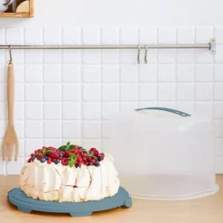 Rotho Fresh kageæske XL 35,5x34,5x26 cm Horizon Blå/Transparent Outlet