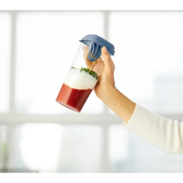 Piskeris & Shakers Til Salatdressing>Rotho Loft Shaker med Presse 1L Horizon Blå/Transparent