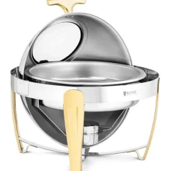 Tilbehør Til Madservering>Rund bain-marie-varmer til pastabaserede retter med rolltopbetræk, 6 l