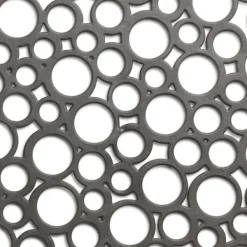 Rund grå ristmåtte til vask 30 cm