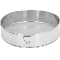 Rundsigte 80 mesh stor størrelse sølv titanbelagt filter Anti-stick belagt rustfrit stål melsigte til pulveriseret sukker kakaopulver Best