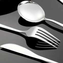 Rustfrit stål bestiksæt - 12 dele sølvservicesæt til hjemmet og restauranten Outlet